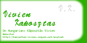vivien kaposztas business card