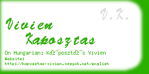 vivien kaposztas business card